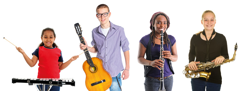 Children playing instruments